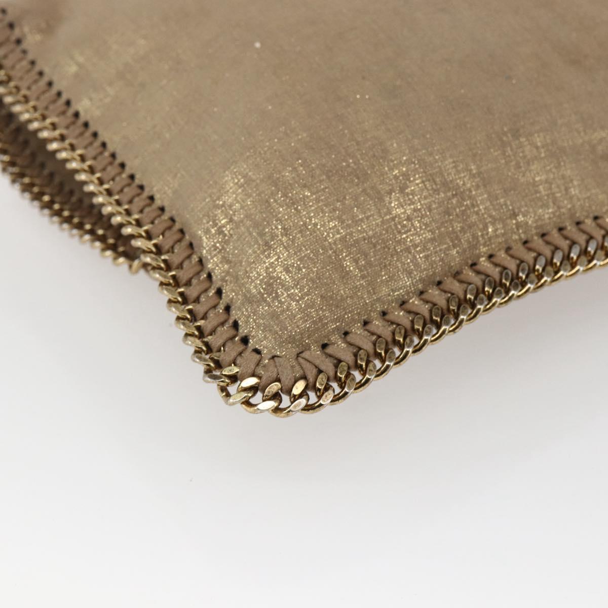 Stella MacCartney Clutch Bag polyester Gold 495151 Auth BA10100