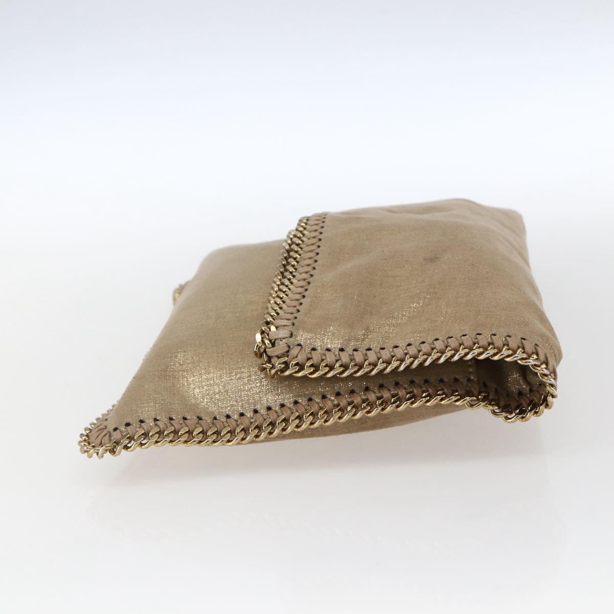 Stella MacCartney Clutch Bag polyester Gold 495151 Auth BA10100