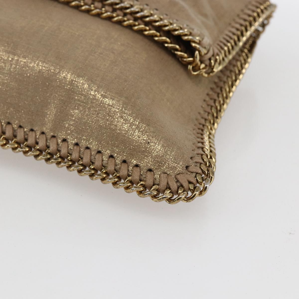 Stella MacCartney Clutch Bag polyester Gold 495151 Auth BA10100