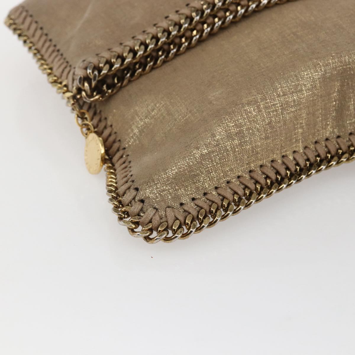 Stella MacCartney Clutch Bag polyester Gold 495151 Auth BA10100