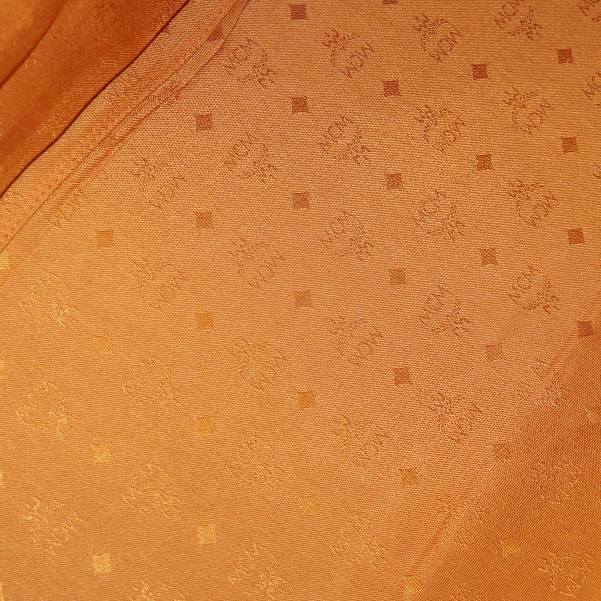 MCM Logogram Vicetos Boston Bag PVC 2way Black Gold Auth BA10101