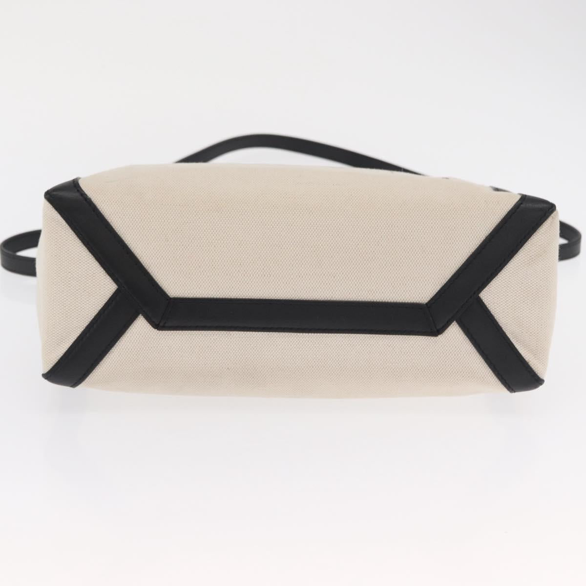VALENTINO Tote Bag Canvas 2way Beige Gold Auth BA10106