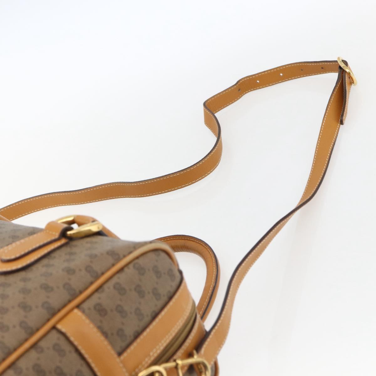 GUCCI Micro GG Supreme Hand Bag PVC Leather 2way Beige Gold Auth BA10107