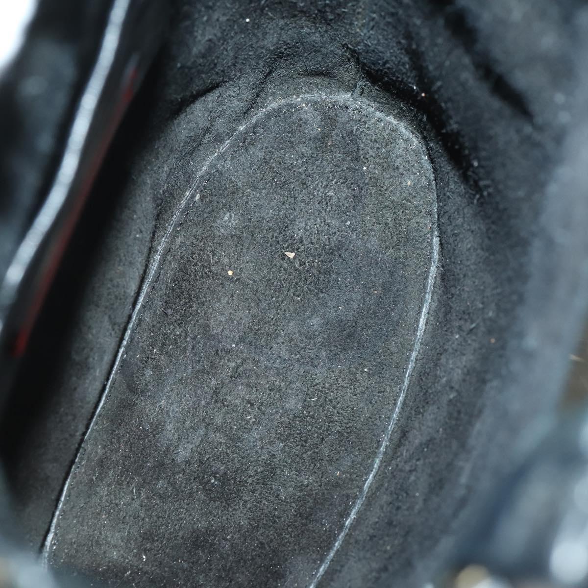 VALENTINO Hand Bag Leather 2way Black Gold Auth BA10121