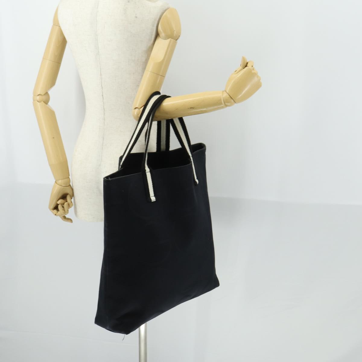 GUCCI Tote Bag Canvas Navy 123439 Auth BA10125