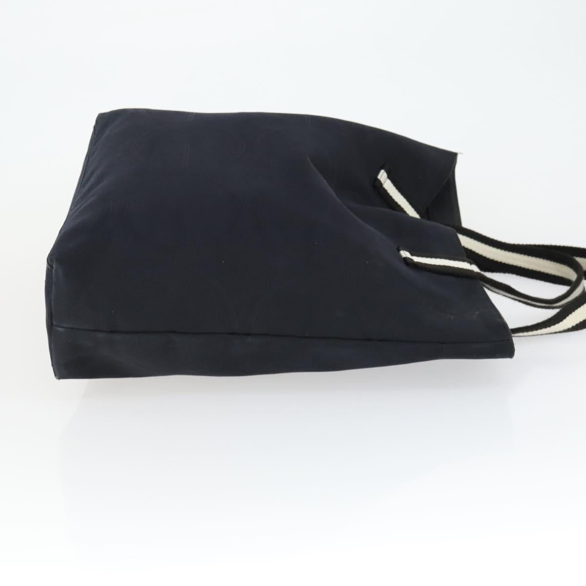 GUCCI Tote Bag Canvas Navy 123439 Auth BA10125