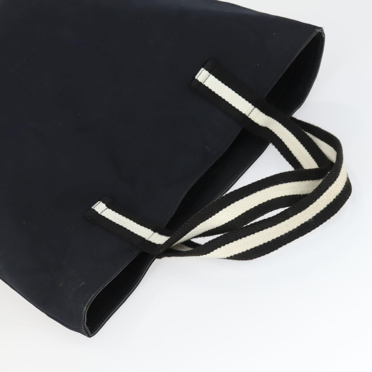 GUCCI Tote Bag Canvas Navy 123439 Auth BA10125