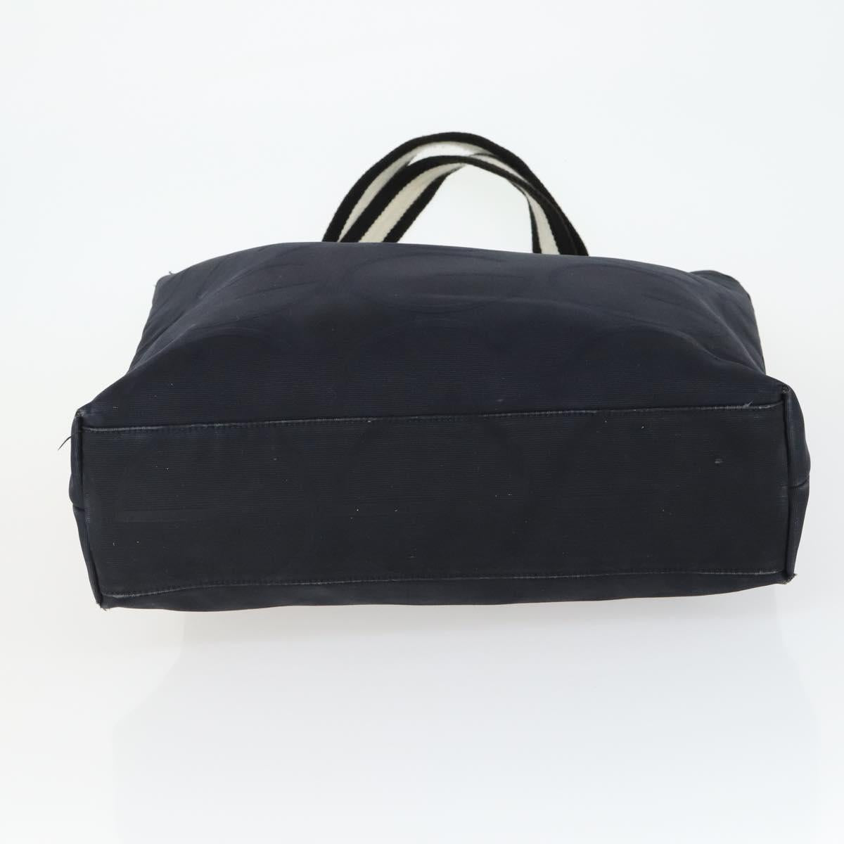 GUCCI Tote Bag Canvas Navy 123439 Auth BA10125