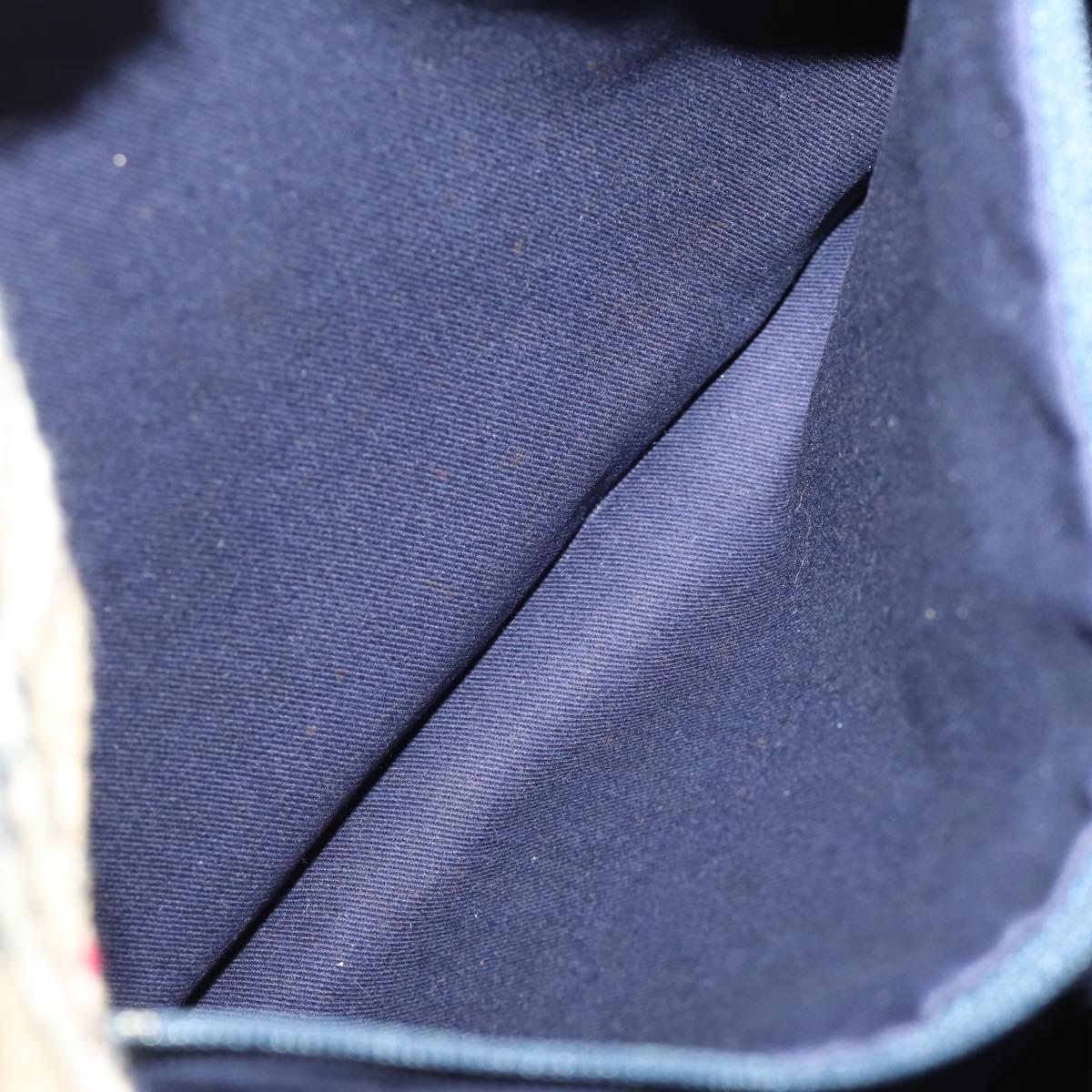 Burberrys Blue Label Tote Bag Canvas 2way Black Auth BA10126