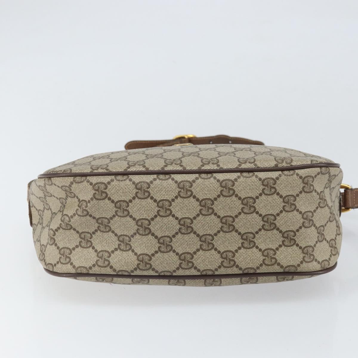 GUCCI GG Supreme Web Sherry Line Bag PVC Beige Gold 89 02 077 Auth BA10130