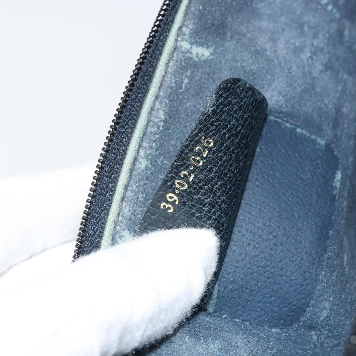 GUCCI GG Supreme Sherry Line Shoulder Bag PVC Navy Gold 39 02 026 Auth BA10131
