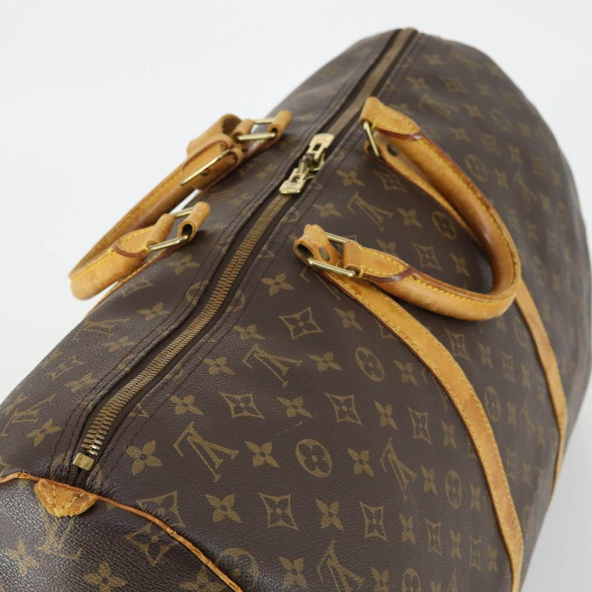 LOUIS VUITTON Monogram Keepall 55 Boston Bag M41424 LV Auth BA10136