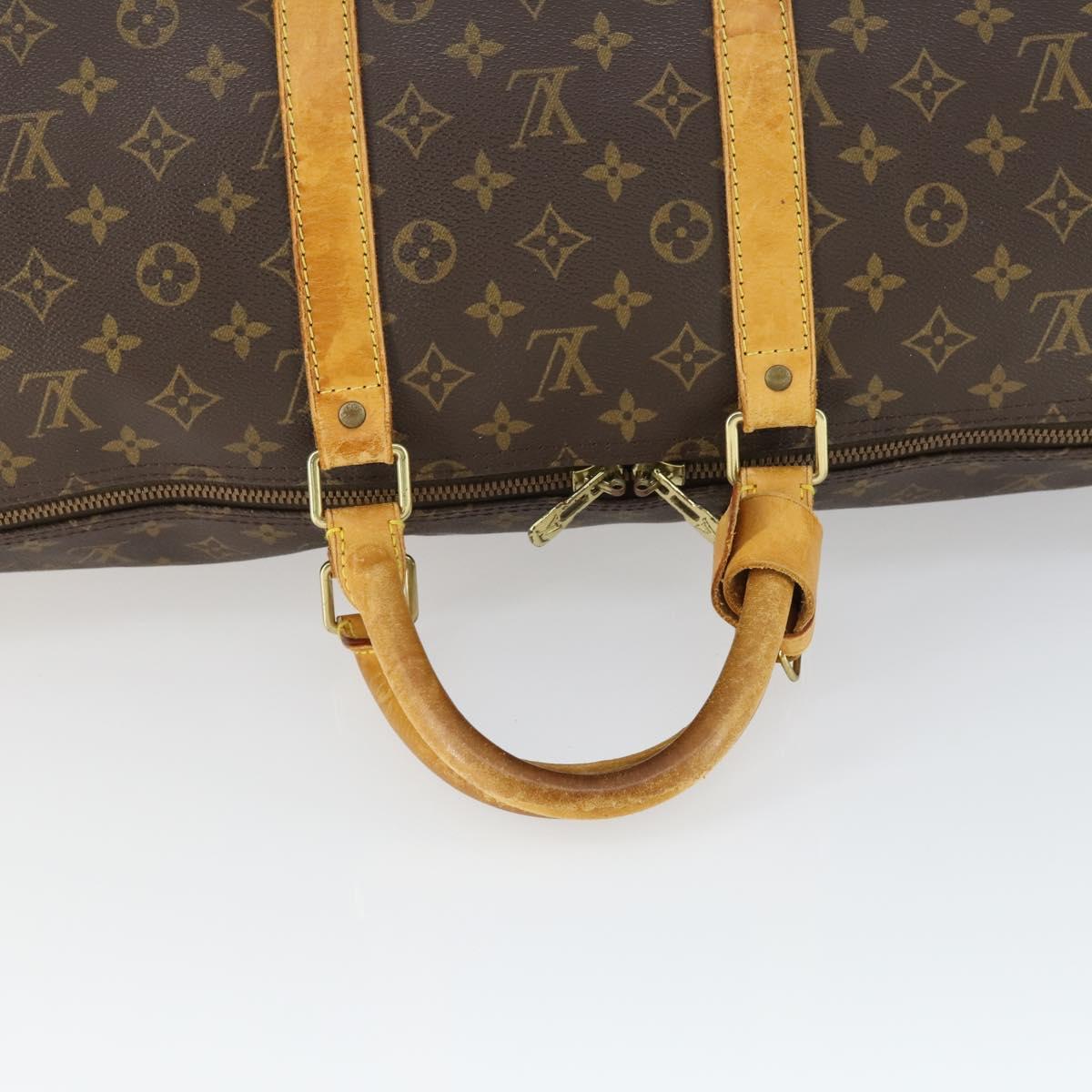 LOUIS VUITTON Monogram Keepall 55 Boston Bag M41424 LV Auth BA10136