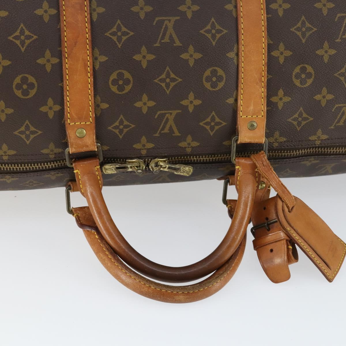 LOUIS VUITTON Monogram Keepall 60 Boston Bag M41422 LV Auth BA10138