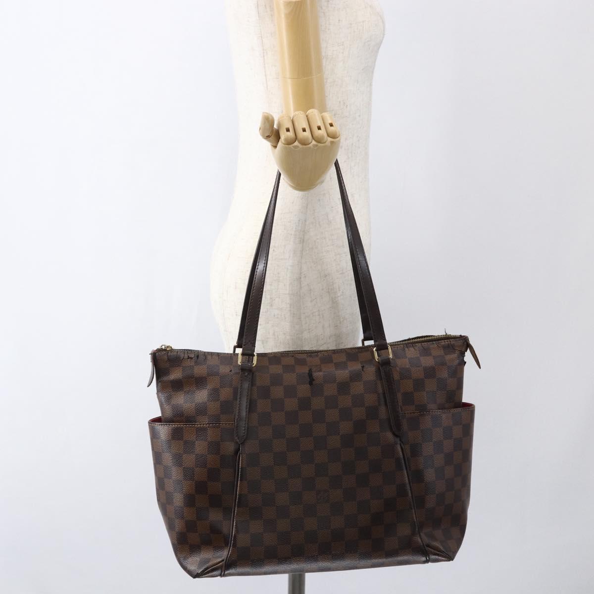 LOUIS VUITTON Damier Ebene Totally MM Hand Bag N41281 LV Auth BA10143