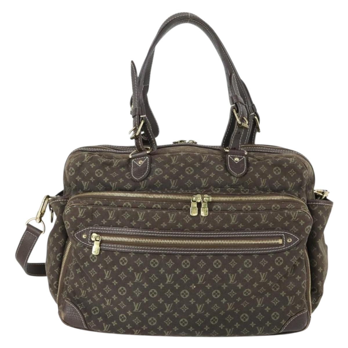 LOUIS VUITTON Monogram Mini Lin Sac Arange Bag Ebene M95221 LV Auth BA10144