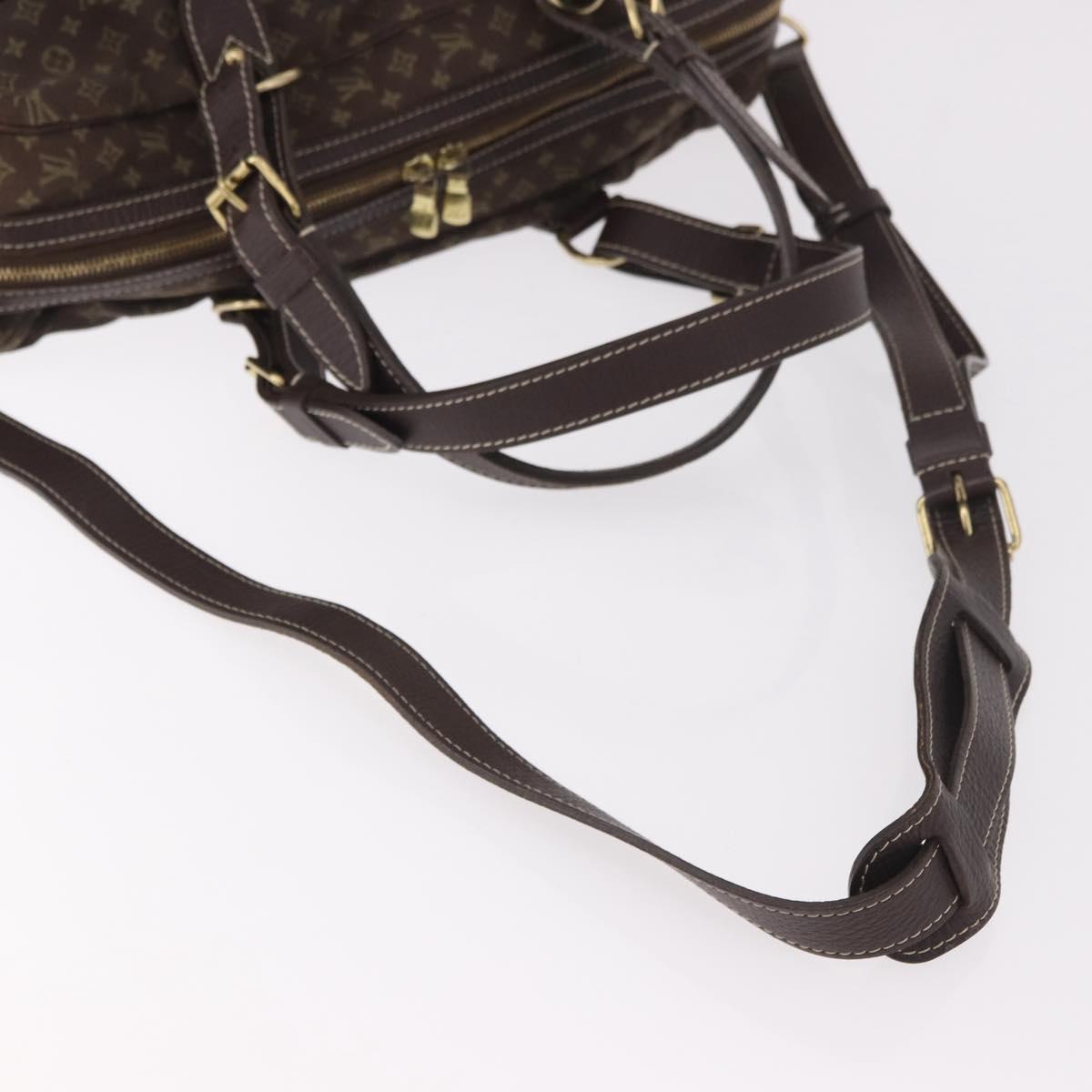 LOUIS VUITTON Monogram Mini Lin Sac Arange Bag Ebene M95221 LV Auth BA10144