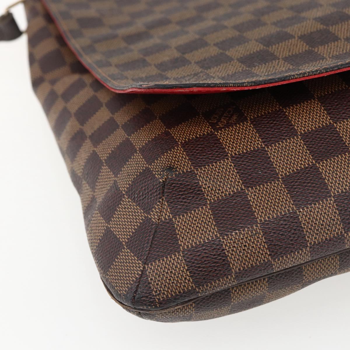 LOUIS VUITTON Damier Ebene Musette Shoulder Bag N51302 LV Auth BA10145