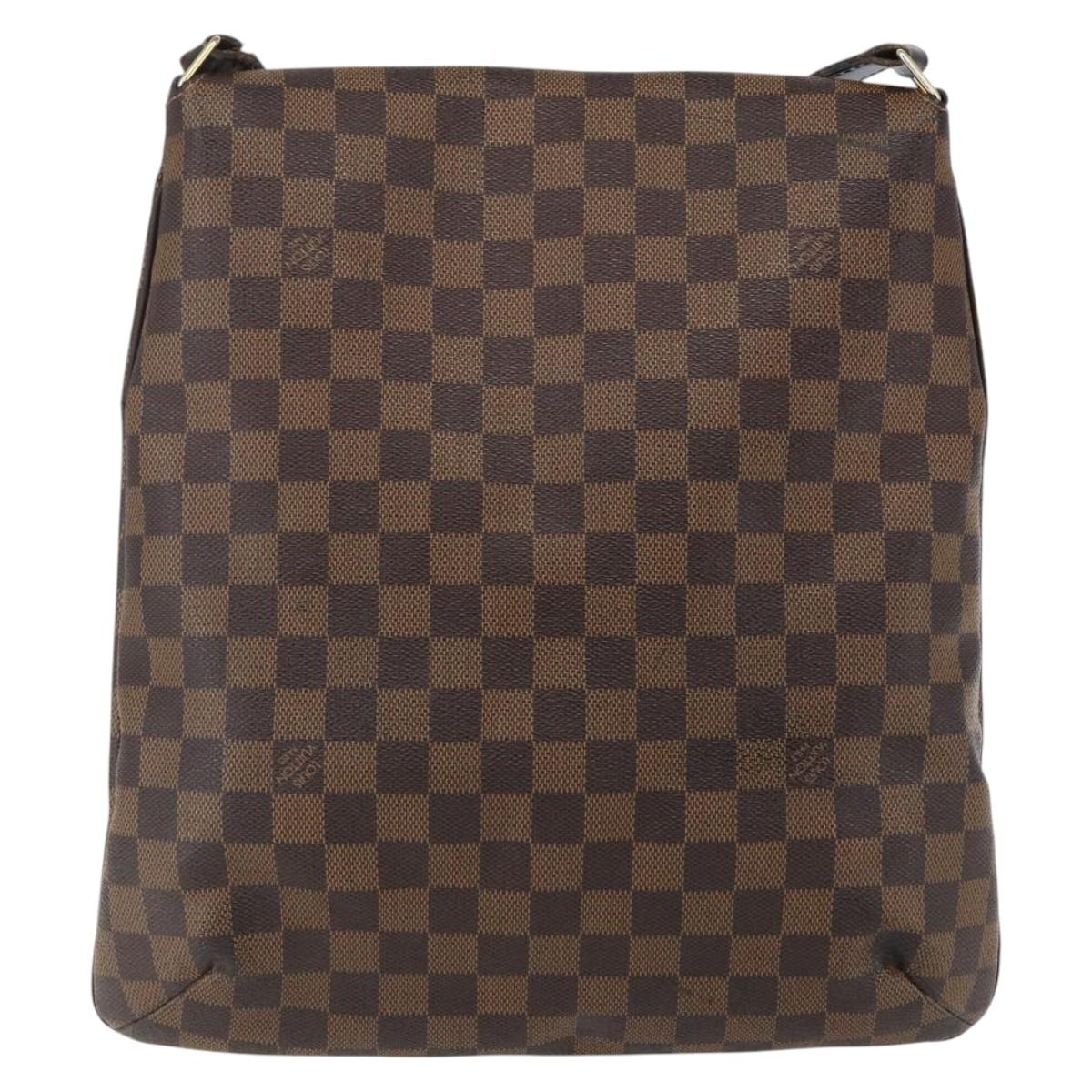 LOUIS VUITTON Damier Ebene Musette Shoulder Bag N51302 LV Auth BA10145