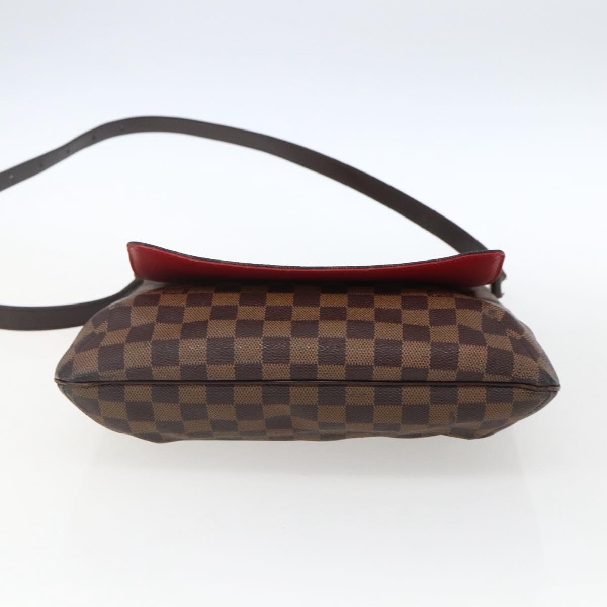 LOUIS VUITTON Damier Ebene Musette Shoulder Bag N51302 LV Auth BA10145