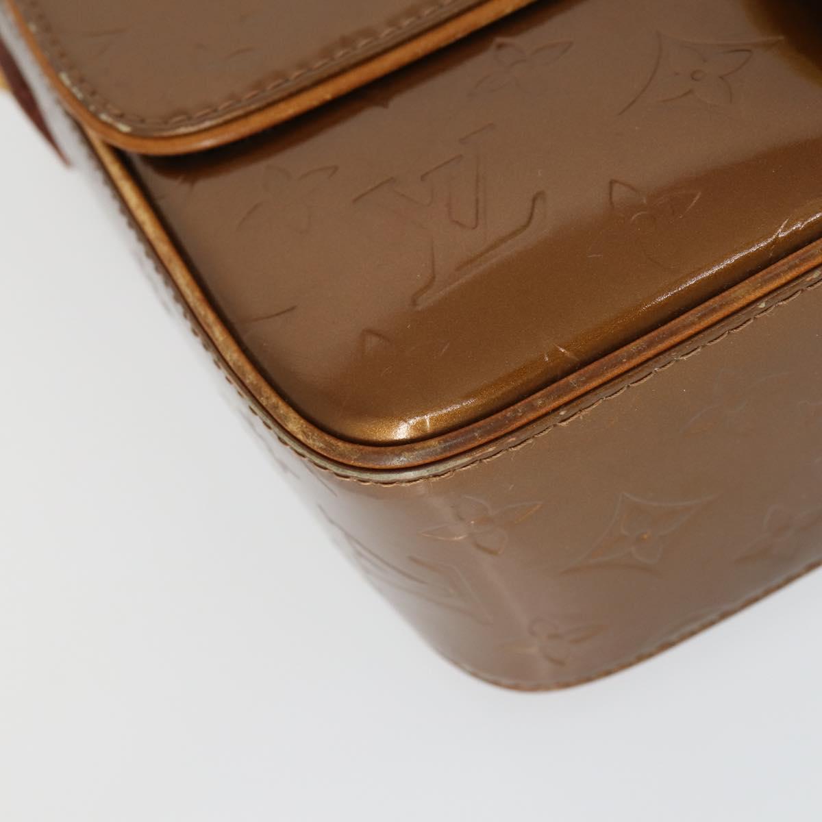 LOUIS VUITTON Monogram Vernis Christie GM Bag Bronze M91107 LV Auth BA10151