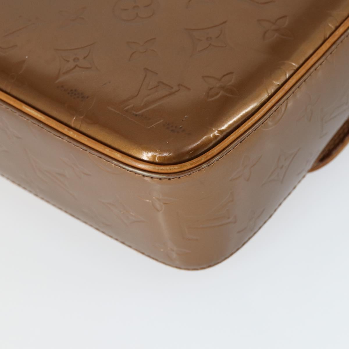 LOUIS VUITTON Monogram Vernis Christie GM Bag Bronze M91107 LV Auth BA10151