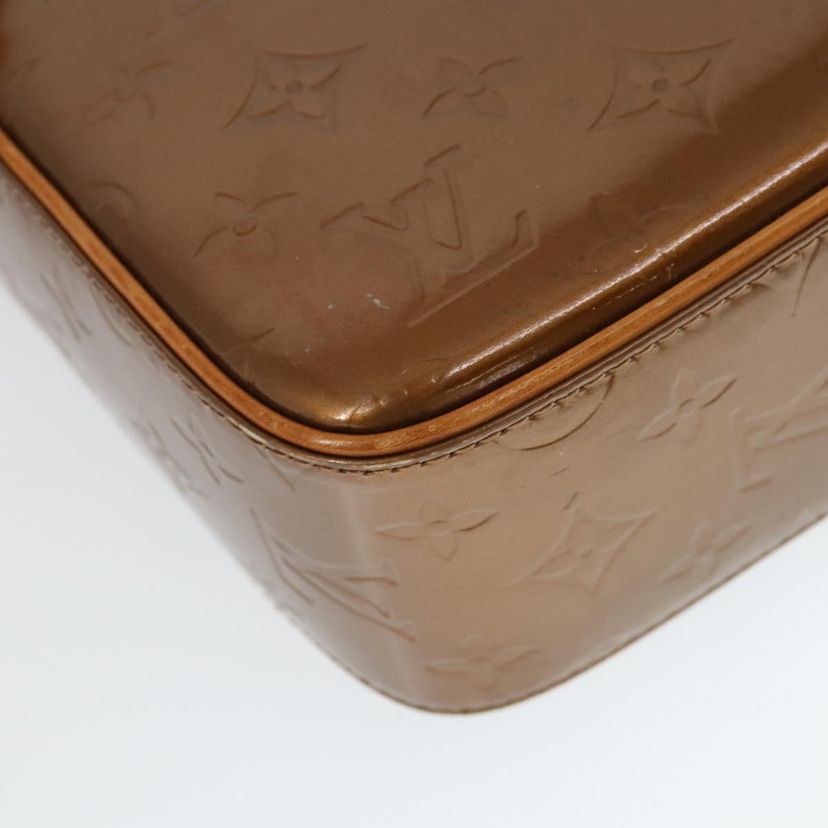 LOUIS VUITTON Monogram Vernis Christie GM Bag Bronze M91107 LV Auth BA10151