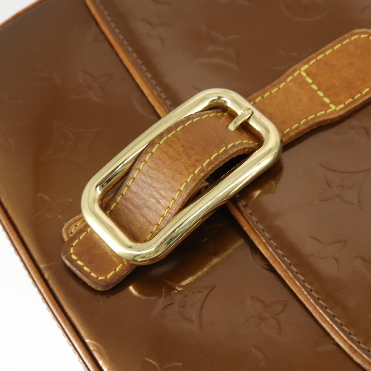 LOUIS VUITTON Monogram Vernis Christie GM Bag Bronze M91107 LV Auth BA10151