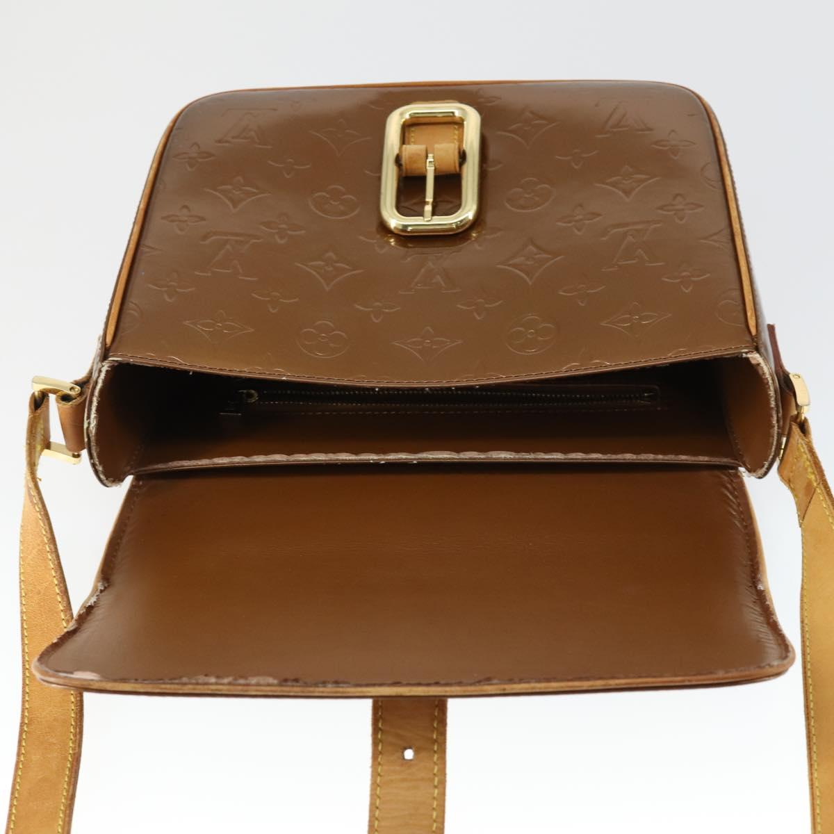 LOUIS VUITTON Monogram Vernis Christie GM Bag Bronze M91107 LV Auth BA10151