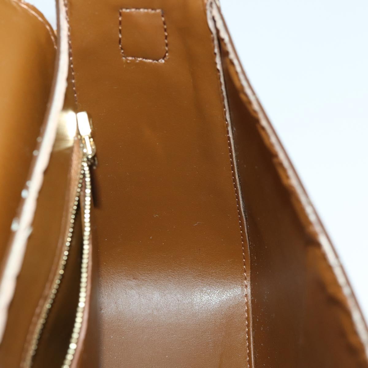 LOUIS VUITTON Monogram Vernis Christie GM Bag Bronze M91107 LV Auth BA10151