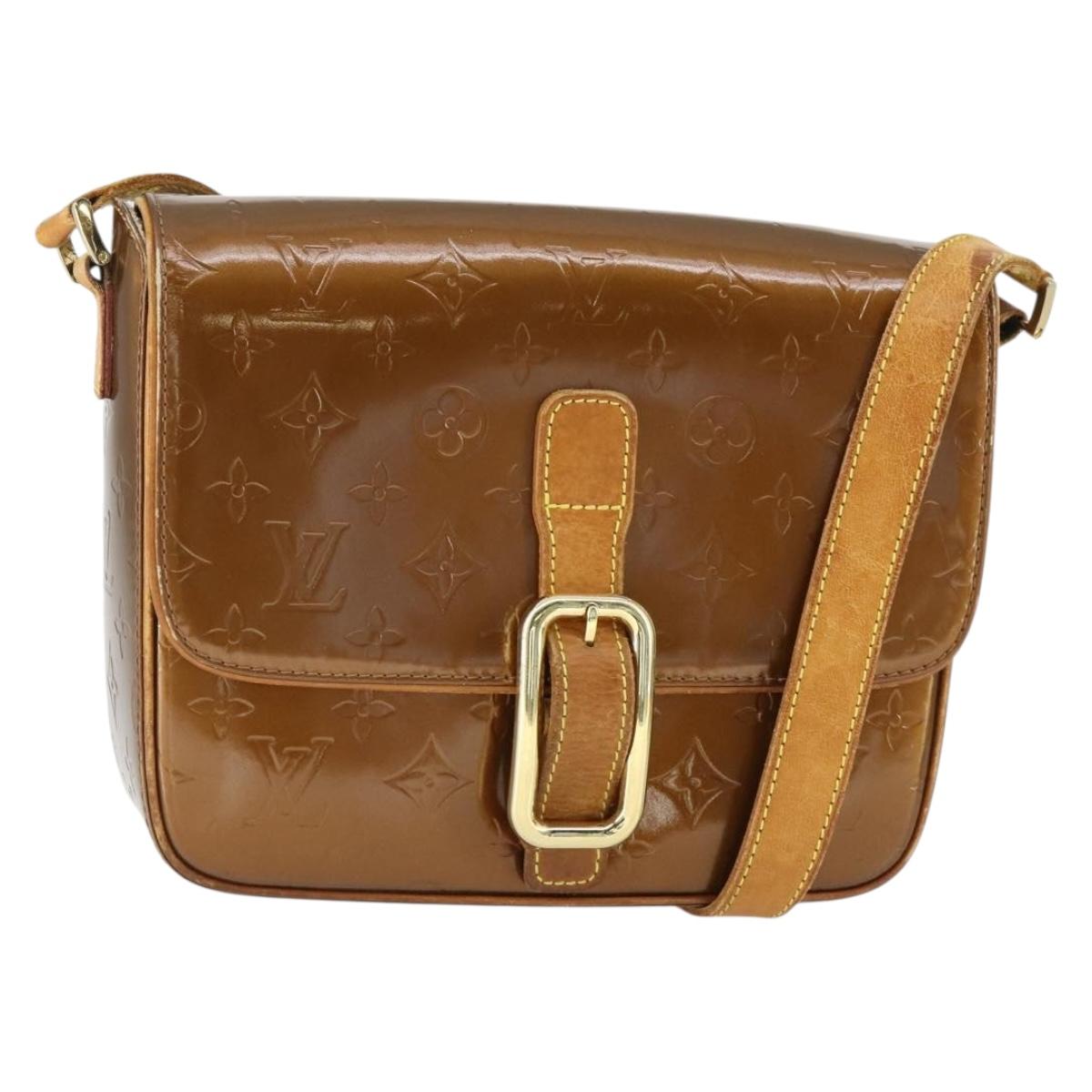 LOUIS VUITTON Monogram Vernis Christie GM Bag Bronze M91107 LV Auth BA10151