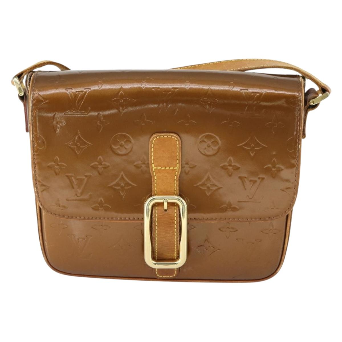 LOUIS VUITTON Monogram Vernis Christie GM Bag Bronze M91107 LV Auth BA10151