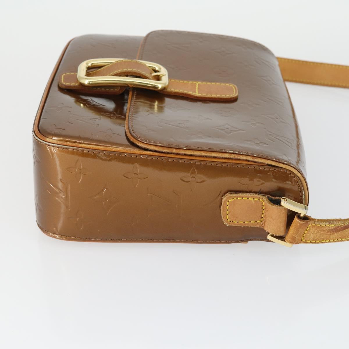 LOUIS VUITTON Monogram Vernis Christie GM Bag Bronze M91107 LV Auth BA10151