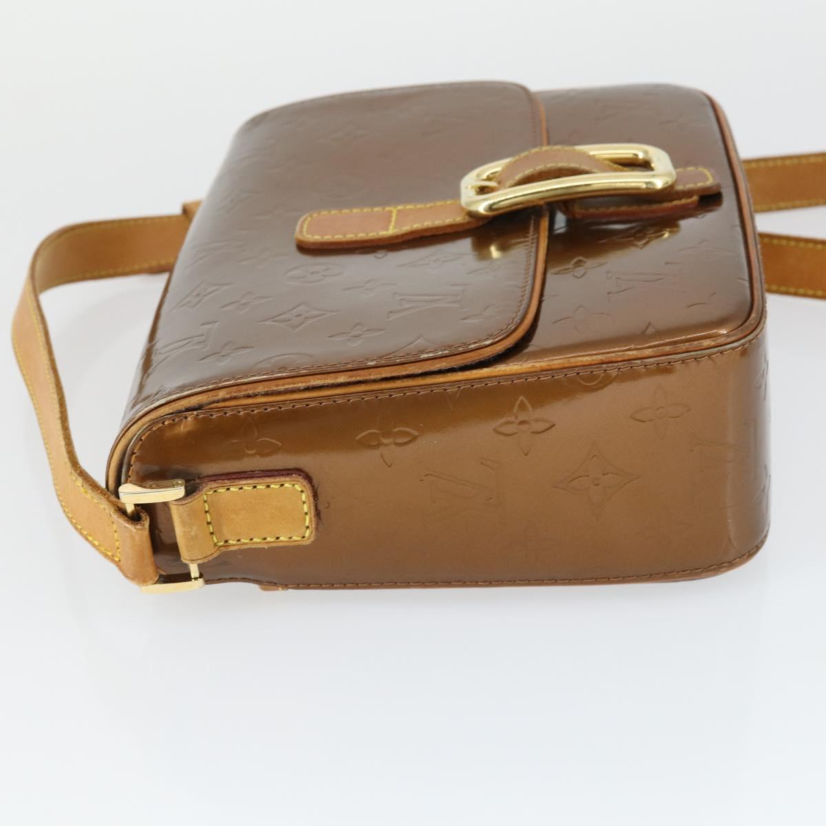 LOUIS VUITTON Monogram Vernis Christie GM Bag Bronze M91107 LV Auth BA10151