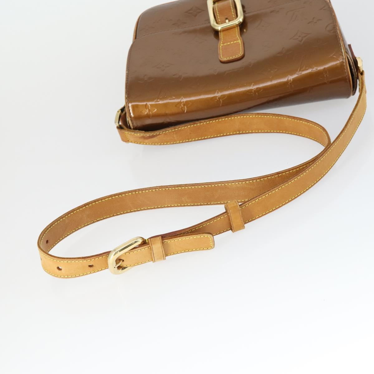LOUIS VUITTON Monogram Vernis Christie GM Bag Bronze M91107 LV Auth BA10151