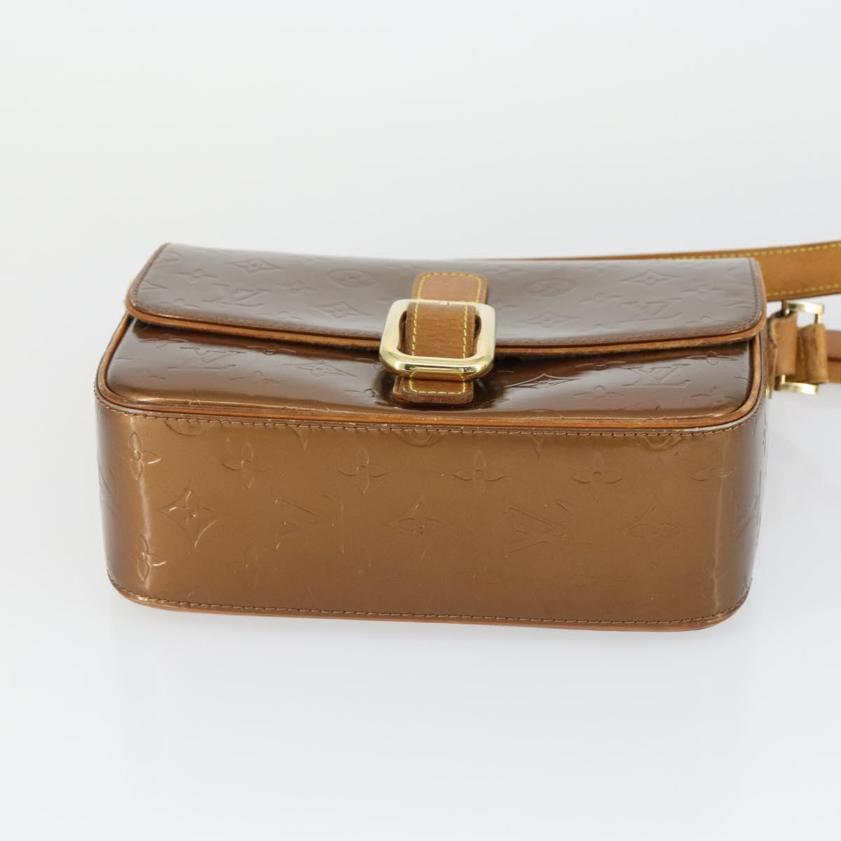 LOUIS VUITTON Monogram Vernis Christie GM Bag Bronze M91107 LV Auth BA10151