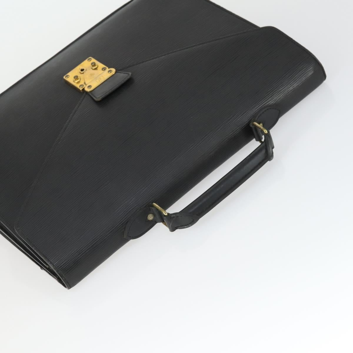 LOUIS VUITTON Epi Serviette Conseiller Briefcase Black M54422 LV Auth BA10153