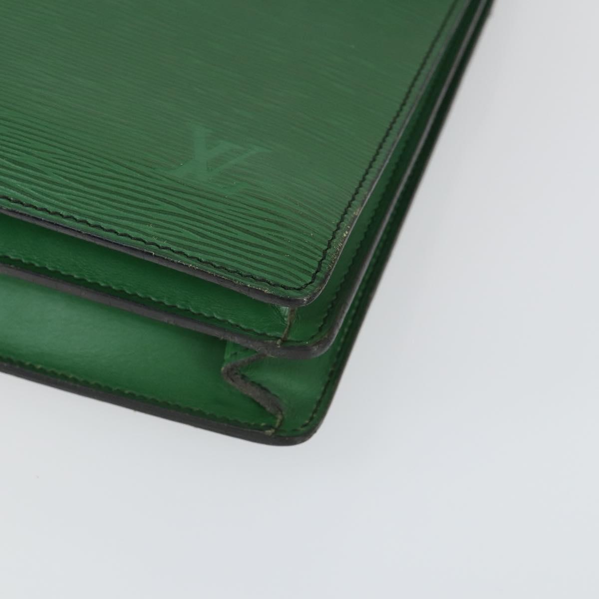 LOUIS VUITTON Epi Serviette Conseiller Vintage Green M54424 LV Auth BA10154