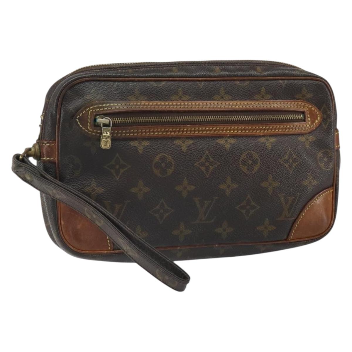 LOUIS VUITTON Monogram Marly Dragonne GM Clutch Bag M51825 LV Auth BA10160
