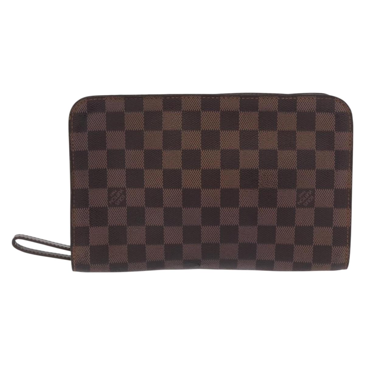 LOUIS VUITTON Damier Ebene Saint Louis Clutch Bag N51993 LV Auth BA10166