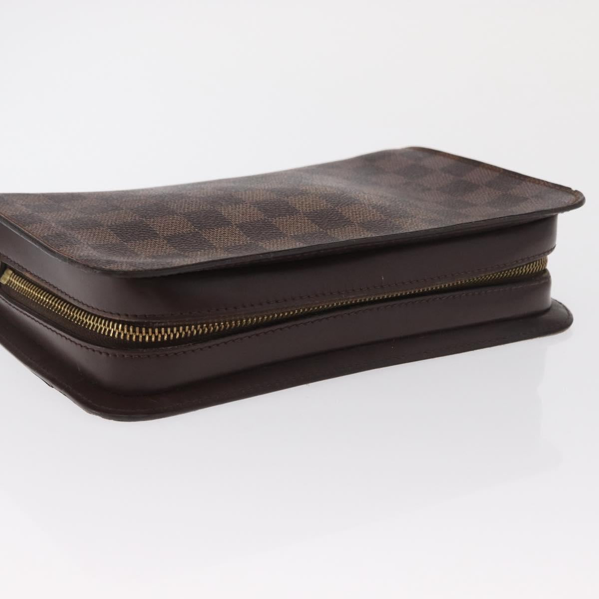 LOUIS VUITTON Damier Ebene Saint Louis Clutch Bag N51993 LV Auth BA10166