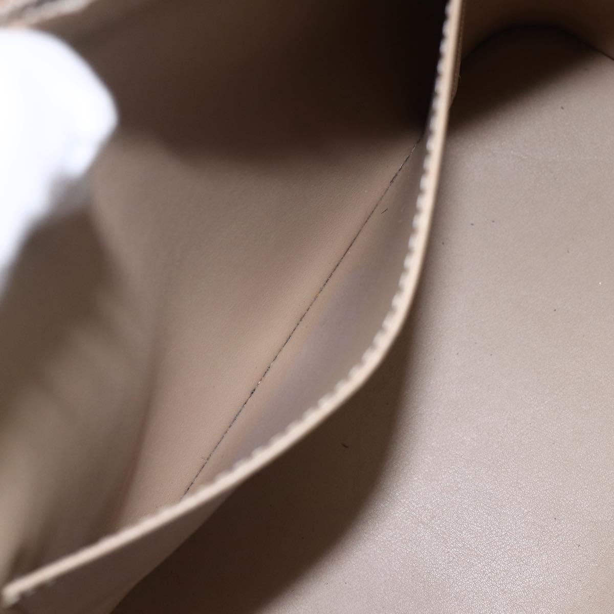 LOUIS VUITTON Monogram Vernis Houston Hand Bag Beige M91004 LV Auth BA10178