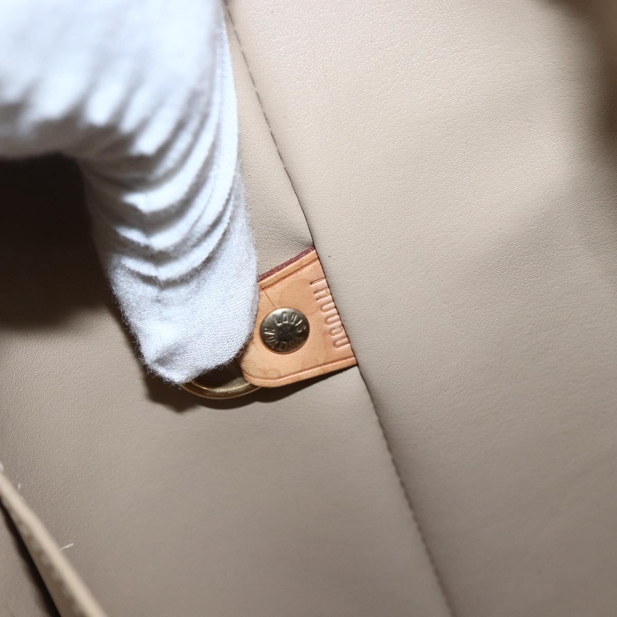 LOUIS VUITTON Monogram Vernis Houston Hand Bag Beige M91004 LV Auth BA10178