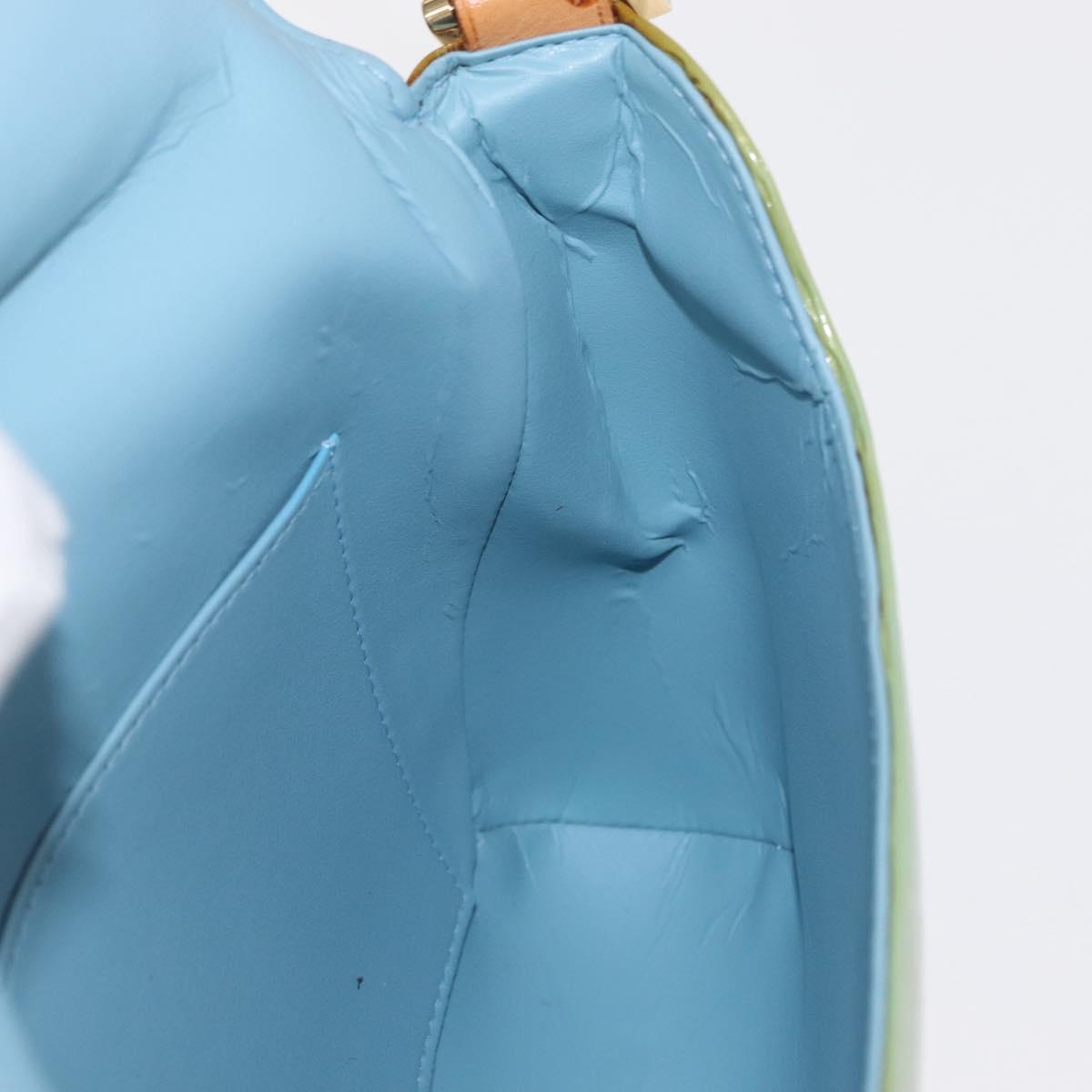 LOUIS VUITTON Vernis Thompson Street Shoulder Bag Baby Blue M91009 Auth BA10188