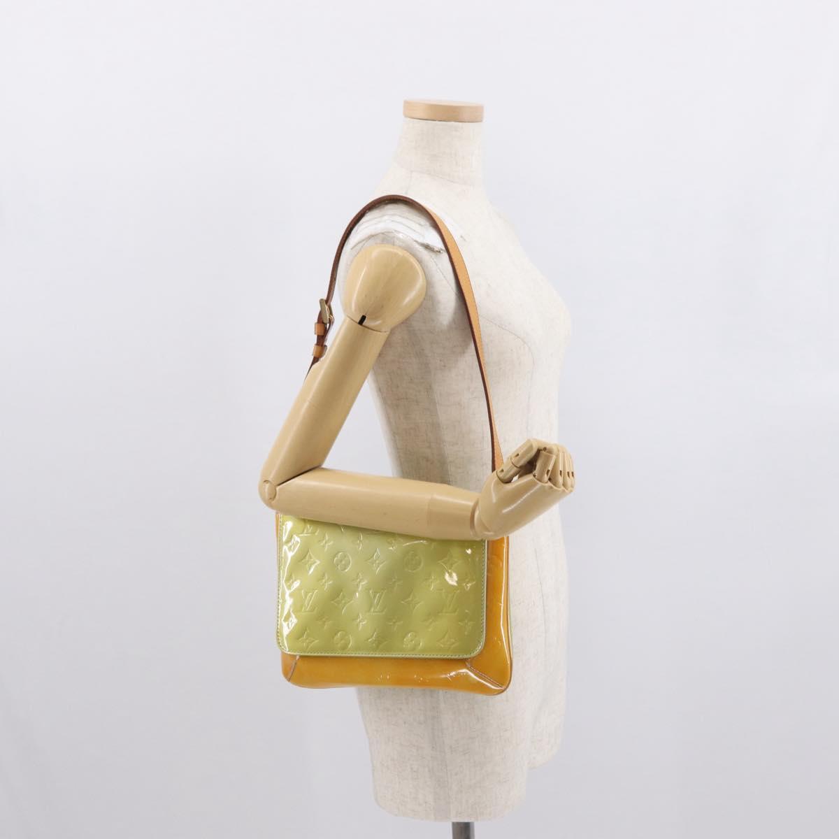 LOUIS VUITTON Vernis Thompson Street Shoulder Bag Gris M91008 LV Auth BA10191