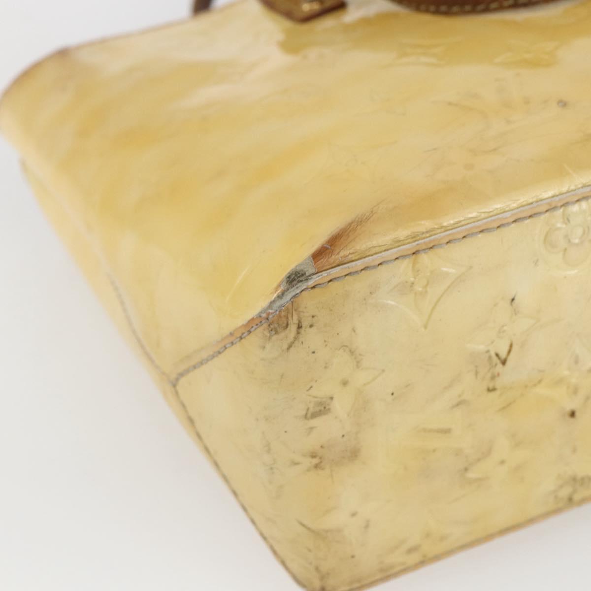 LOUIS VUITTON Monogram Vernis Reade PM Hand Bag Beige M91144 LV Auth BA10192