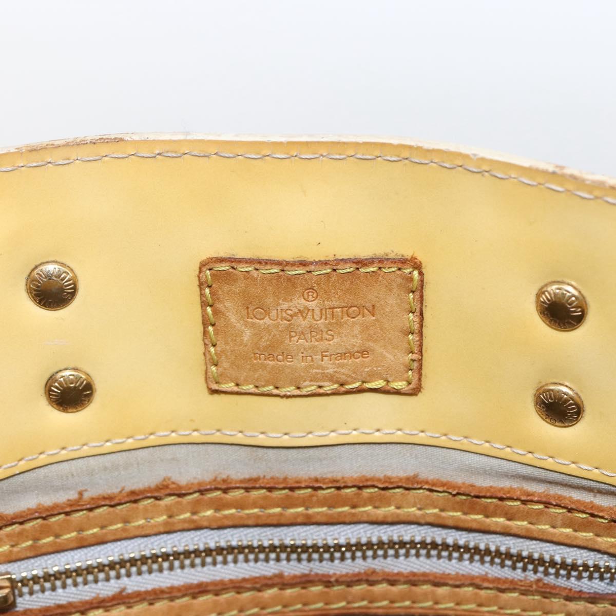 LOUIS VUITTON Monogram Vernis Reade PM Hand Bag Beige M91144 LV Auth BA10192