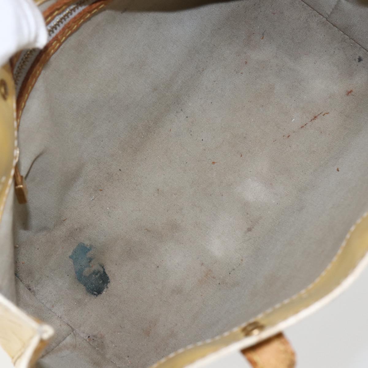 LOUIS VUITTON Monogram Vernis Reade PM Hand Bag Beige M91144 LV Auth BA10192