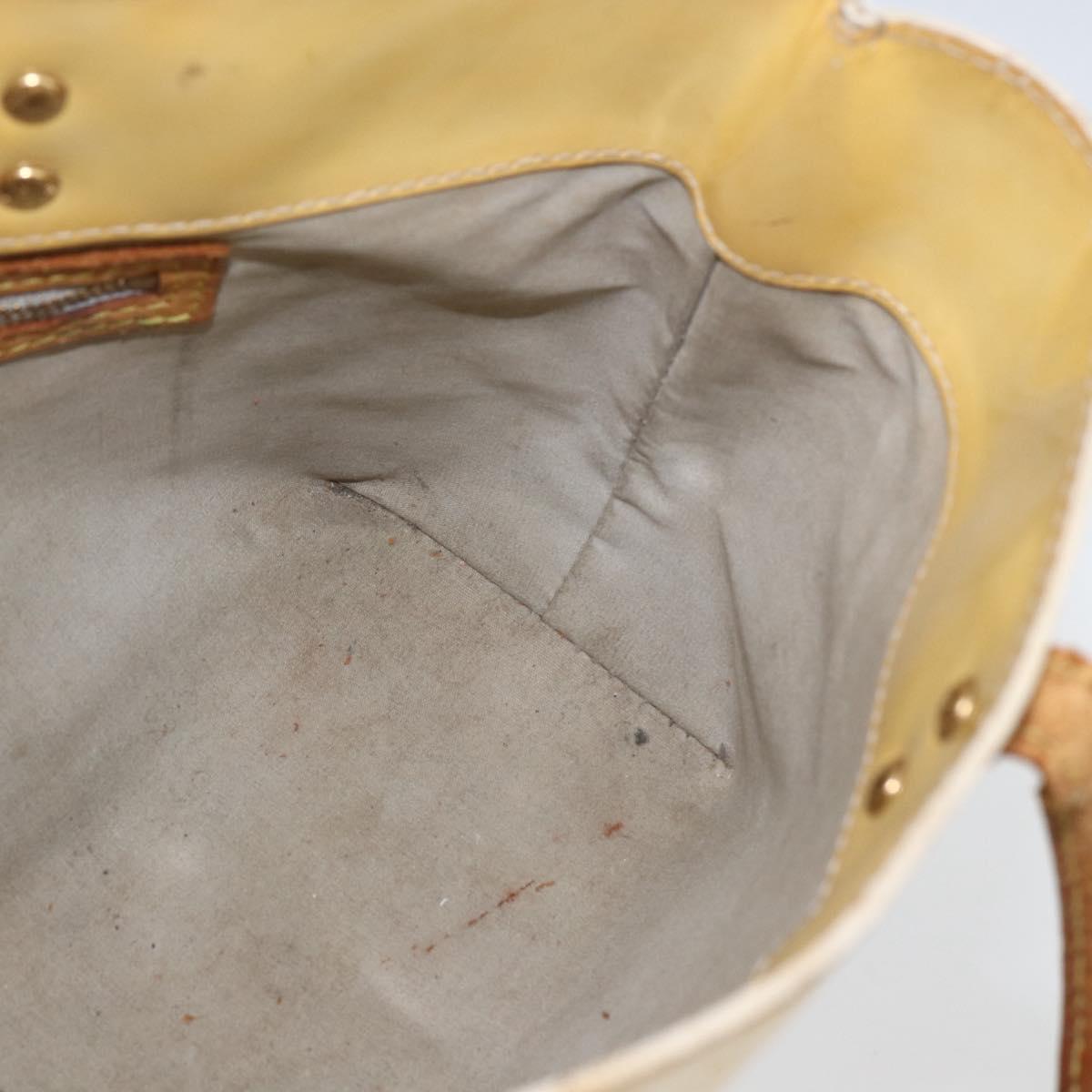 LOUIS VUITTON Monogram Vernis Reade PM Hand Bag Beige M91144 LV Auth BA10192