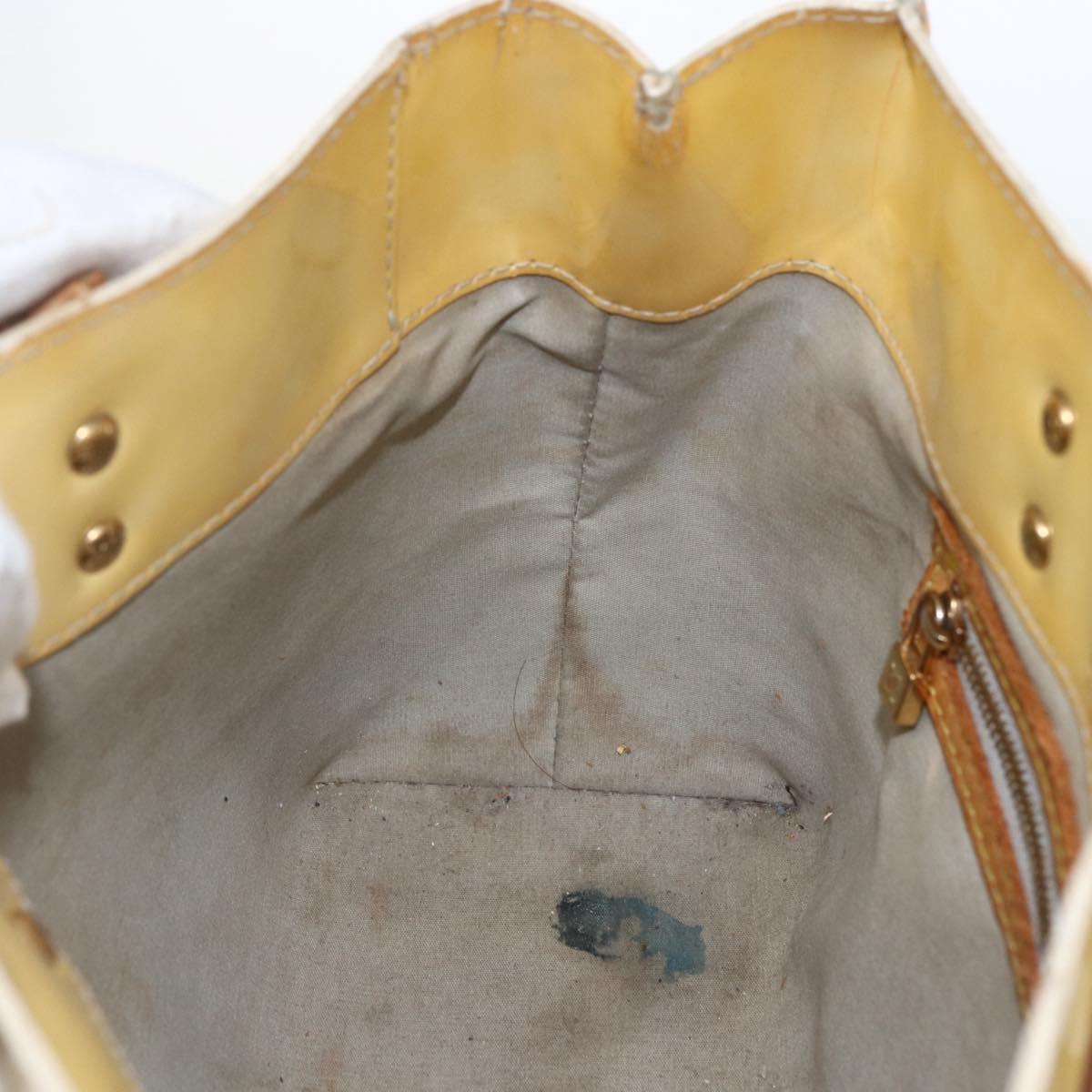 LOUIS VUITTON Monogram Vernis Reade PM Hand Bag Beige M91144 LV Auth BA10192